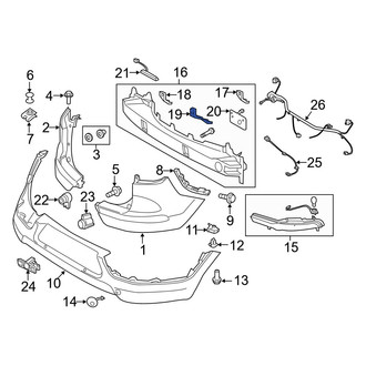 Kia OE - Rear Center Bumper Impact Bar Bracket
