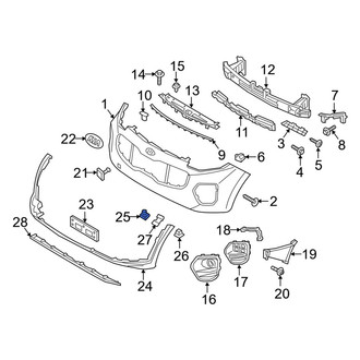 Kia OE - Rear Bumper Cover Spacer Panel Nut