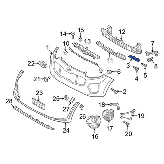 Kia OE - Front Left Bumper Cover Support Rail