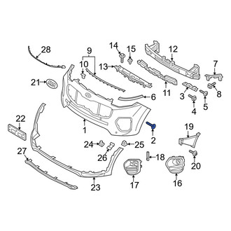 Kia OE - Rear Upper Bumper Cover Screw