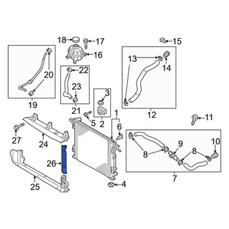 Kia OE - Front Left Radiator Support Baffle
