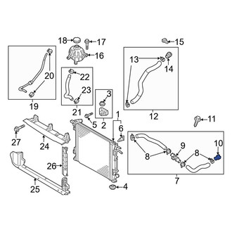 Kia OE - Lower Radiator Coolant Hose Adapter