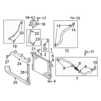 Kia OE - Front Upper Radiator Coolant Hose Adapter
