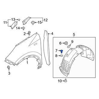 Kia OE - Quarter Panel Splash Shield Clip