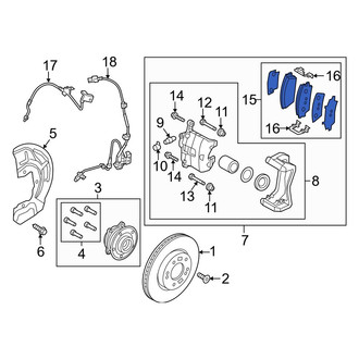 Kia OE - Front Disc Brake Pad Set