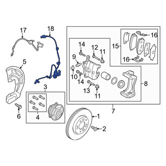 Kia OE - Front Right ABS Wheel Speed Sensor