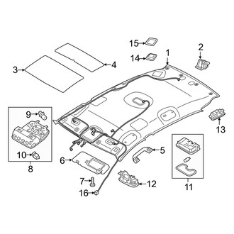 Kia OE - Roof - Interior Trim (W/O Sunroof), (LX / S)