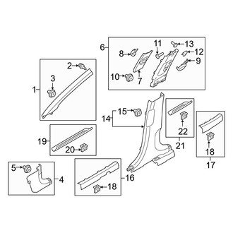 Kia OE - Pillars, Rocker & Floor - Interior Trim