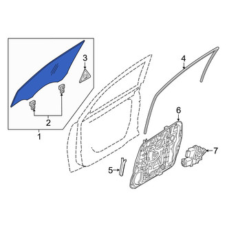 Kia OE - Rear Right Door Glass