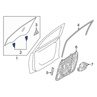 Kia OE - Door Glass Attaching Clips