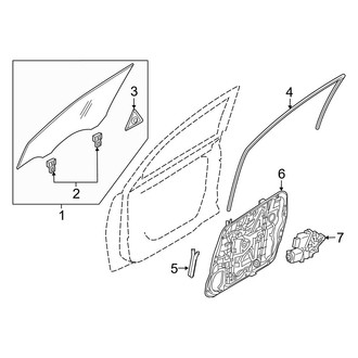 Kia OE - Front Door - Glass & Hardware