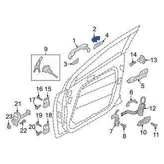 Kia OE - Front Left Outer Exterior Door Handle Cover