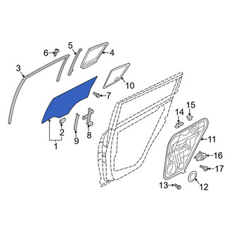 Kia OE - Rear Left Door Glass