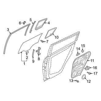 Kia OE - Rear Door - Glass & Hardware