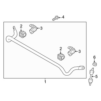 Kia OE - Rear Suspension - Stabilizer Bar & Components (EX / LX / SX Turbo AWD)