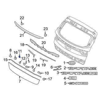 Kia OE - Liftgate Finish Panel Seal