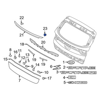 Kia OE - Quarter Panel Glass Nut