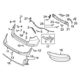 Kia OE - Rear Right Upper Bumper Impact Bar Brace