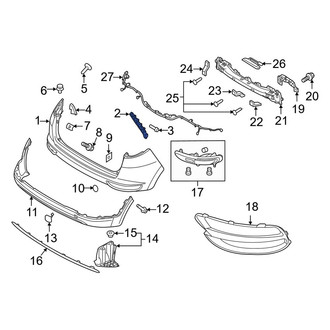 Kia OE - Rear Right Bumper Cover Support Rail