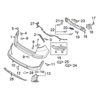 Kia OE - Left Lower Bumper Impact Bar Brace