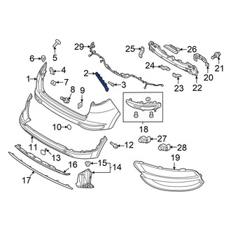 Kia OE - Rear Left Bumper Cover Support Rail