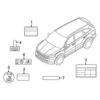 Kia OE - Information Labels - Labels (2.5L)