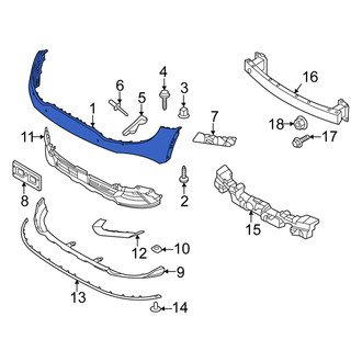 Kia OE - Rear Left Upper Bumper Cover