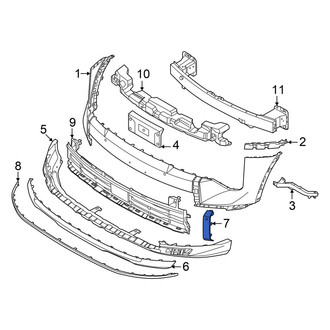 Kia OE - Front Left Bumper Cover Spacer Panel