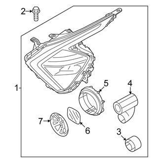 Kia OE - Front Lamps - Headlamp Components (Korea Built, Projector Lamp)