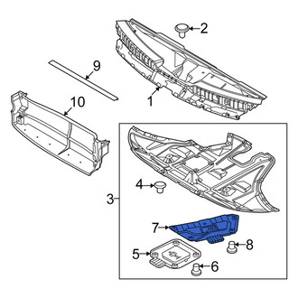 Kia OE - Front Forward Radiator Support Splash Shield