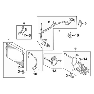 Kia OE - Air Conditioner & Heater - Condenser, Compressor & Lines