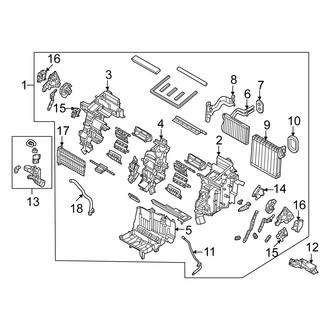 Kia OE - Air Conditioner & Heater - Evaporator & Heater Components (1.6L)