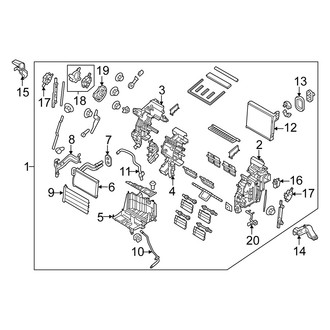 Kia OE - Air Conditioner & Heater - Evaporator & Heater Components (2.5L)