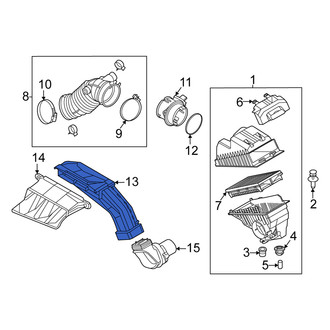 Kia OE - Front Center Engine Air Intake Hose