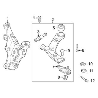 Kia OE - Front Suspension - Suspension Components (EX / Hybrid EX / Hybrid LX / Hybrid SX Prestige / LX / Plug-In Hybrid X-Line / Plug-In Hybrid X-Line Prestige / SX / SX Prestige / X-Line / X-Pro / X-Pro Prestige AWD)