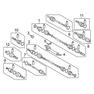 Kia OE - Front Suspension - Drive Axles (Hybrid EX / Hybrid LX / Hybrid SX Prestige / Plug-In Hybrid X-Line / Plug-In Hybrid X-Line Prestige)