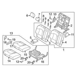 Kia OE - Rear Right Seat Back Assembly