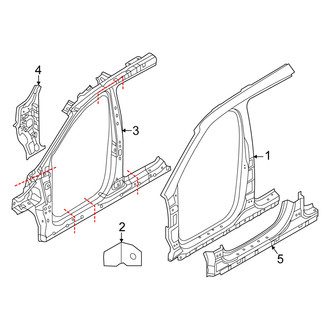 Kia OE - Pillars, Rocker & Floor - Aperture Panel (EX / LX / SX / SX Prestige / X-Line / X-Pro / X-Pro Prestige)