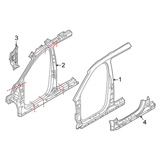 Kia OE - Pillars, Rocker & Floor - Aperture Panel (EX / LX / SX / SX Prestige / X-Line / X-Pro / X-Pro Prestige)
