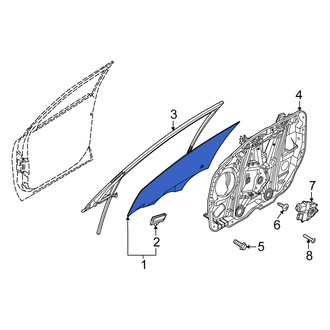 Kia OE - Front Left Door Glass