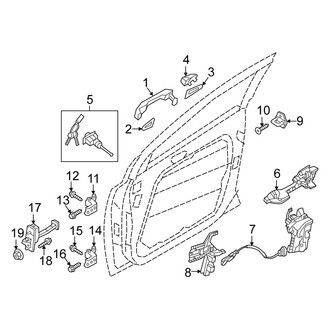 Kia OE - Front Door - Lock & Hardware (EX / LX / SX / SX Prestige / X-Line / X-Pro Prestige)