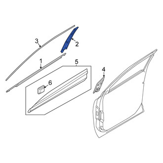Kia OE - Front Left Forward Door Applique