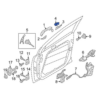 Kia OE - Front Left Exterior Door Handle Cover