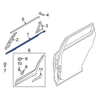 Kia OE - Front Left Door Belt Molding