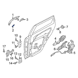 Kia OE - Rear Right Exterior Door Handle Gasket