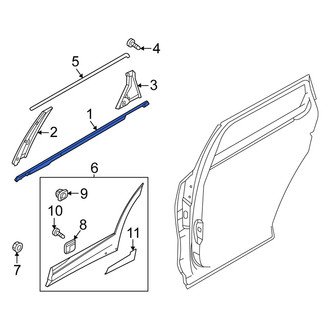 Kia OE - Front Left Door Belt Molding