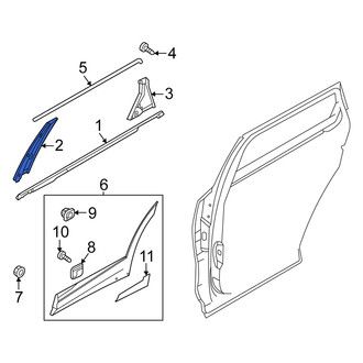 Kia OE - Rear Left Forward Door Applique