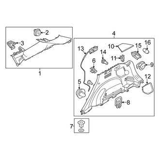 Kia OE - Quarter Panel - Interior Trim (EX / LX / SX / SX Prestige / X-Line / X-Pro / X-Pro Prestige)