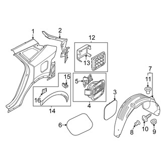 Kia OE - Quarter Panel & Components (EX / LX / SX / SX Prestige / X-Line / X-Pro / X-Pro Prestige)