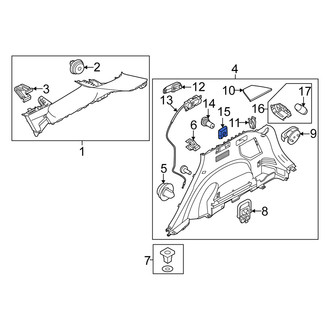 Kia OE - Rear Left 12 Volt Accessory Power Outlet Housing